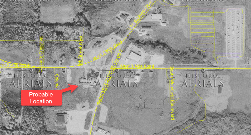 City Limits Cabins - 1957 Aerial (newer photo)